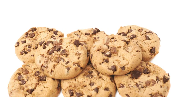 Montón de galletas aisladas sobre el fondo blanco — Foto de Stock