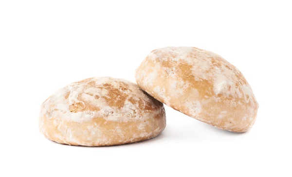 Pile de petit gâteau pain d'épice isolé sur le fond blanc — Photo