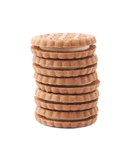 Стек печива ізольовано на білому тлі — стокове фото