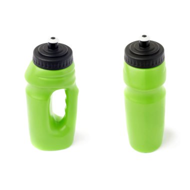 Su şişesi beyaz arka plan üzerinde izole kümesi