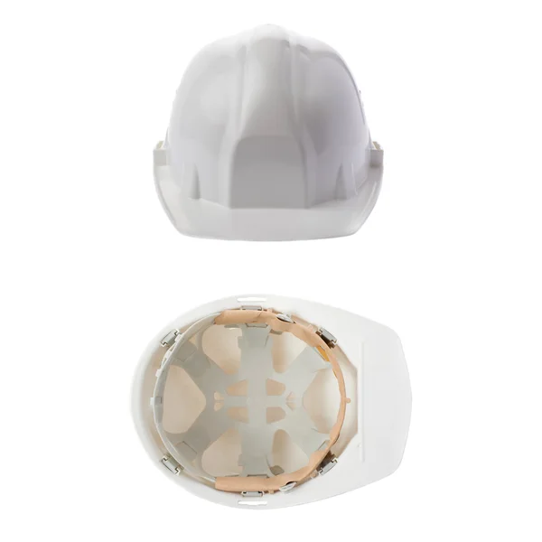 Set of Plastic safety helmet over isolated white background — Stock Photo, Image