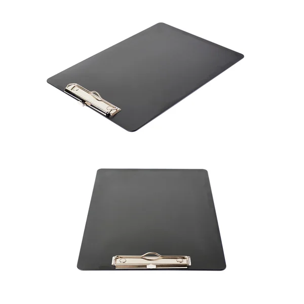 Set of  Black Clipboard over isolated white background — Stock Photo, Image