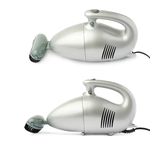 Set of Hand held small vacuum cleaner isolated over the white background — Stock Photo, Image