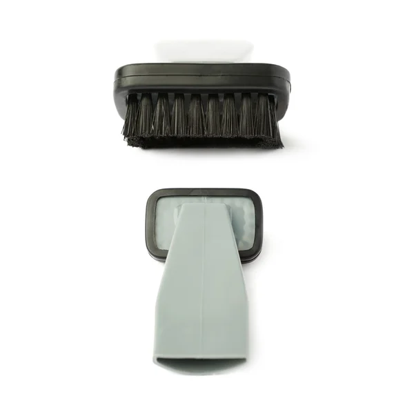 Conjunto de mão realizada pequeno aspirador de pó cabeça isolado sobre o fundo branco — Fotografia de Stock