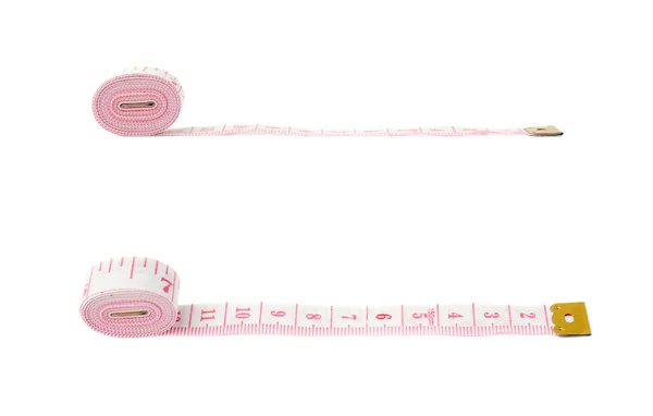 Set of Tailor measuring tape isolated over the white background — Stock Photo, Image