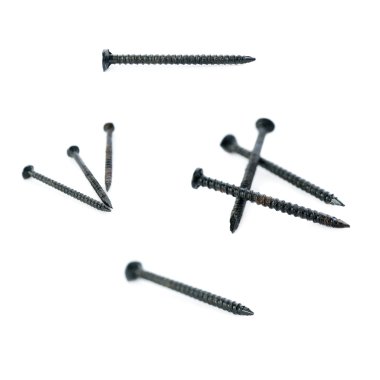 Beyaz arka plan üzerinde izole metal çivi