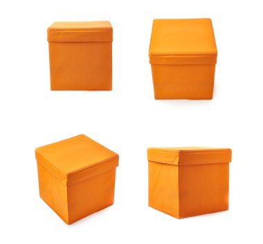 Ayak tabure Osmanlı Puflar izole beyaz arka plan üzerinde kümesi