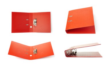 Beyaz arka plan üzerinde izole Office klasör kümesi