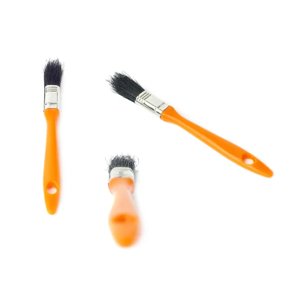 Set of Paint brush over isolated white background — Stock Photo, Image