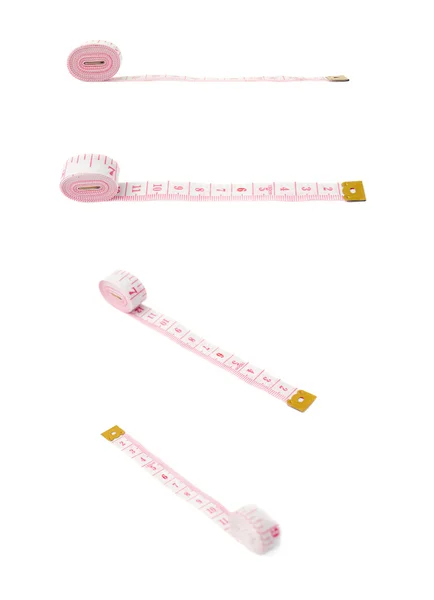 Set of Tailor measuring tape isolated over the white background — Stock Photo, Image