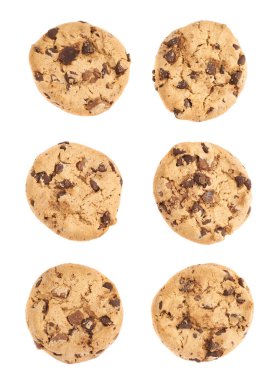 Beyaz arka plan üzerinde izole çerezleri yığını