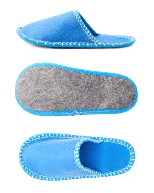 Beyaz arka plan üzerinde izole tek ev terlik