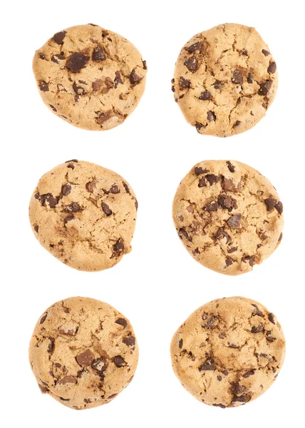 Hromadu souborů cookie izolovaných bílém pozadí — Stock fotografie