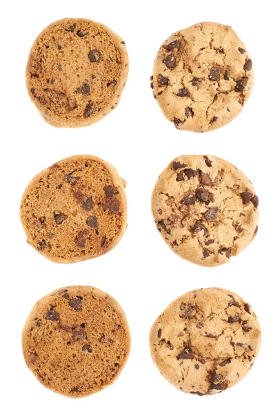 Stapel van cookies geïsoleerd op de witte achtergrond — Stockfoto