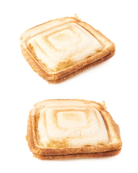 Sandwich caldo su sfondo bianco isolato — Foto Stock