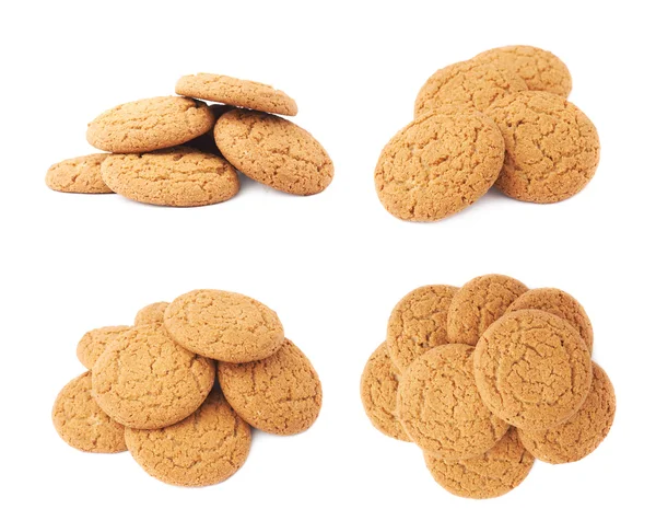 Pile of cookies isolated over the white background — Stock Photo, Image