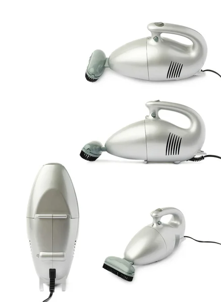 Set of Hand held small vacuum cleaner isolated over the white background — Stock Photo, Image