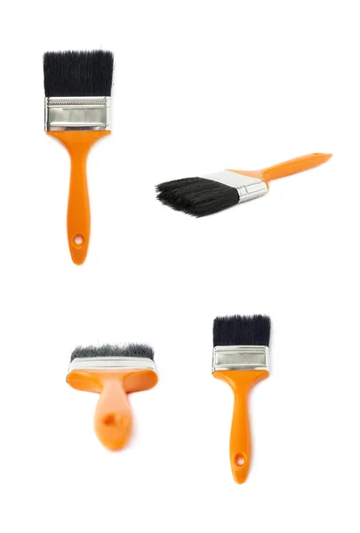 Set of Paint brush over isolated white background — Stock Photo, Image