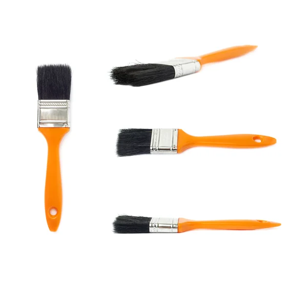 Set of Paint brush over isolated white background — Stock Photo, Image