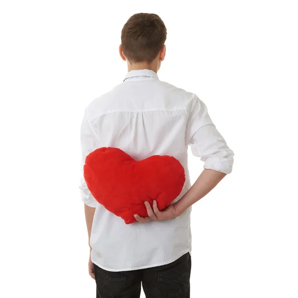 Cute teenager boy over white isolated background — Stock Photo, Image