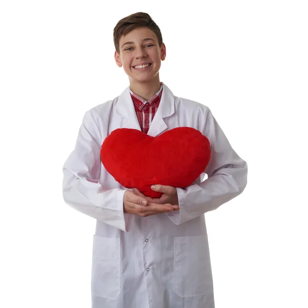 Cute teenager boy over white isolated background — Stock Photo, Image