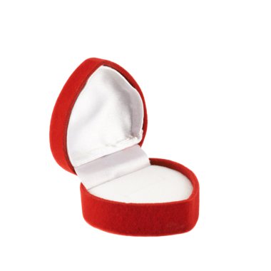 izole kırmızı kadife kutu