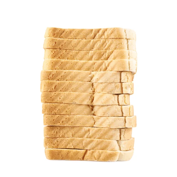 Pilha das torradas de pão fatiadas — Fotografia de Stock