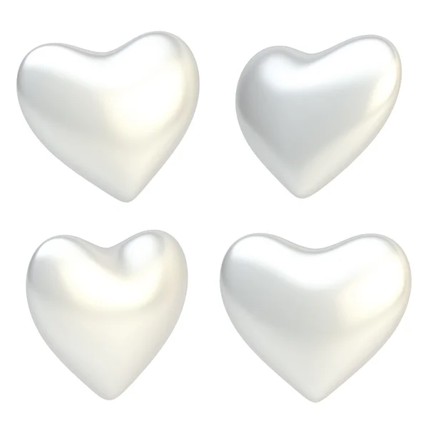 Serce kształt na białym tle — Zdjęcie stockowe