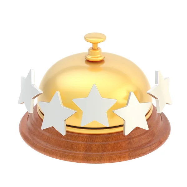 Five star hotel's reception bell — Stock Photo, Image