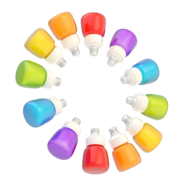 Multiple bulbs forming a circle — Stock Photo, Image