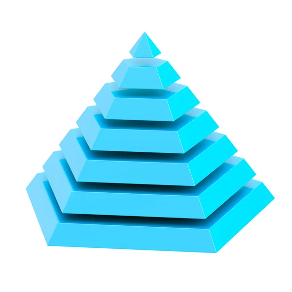 Uppdelad i segment pyramid — Stockfoto