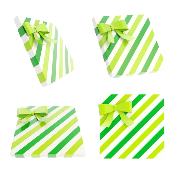 Wrapped gift box with bow — ストック写真