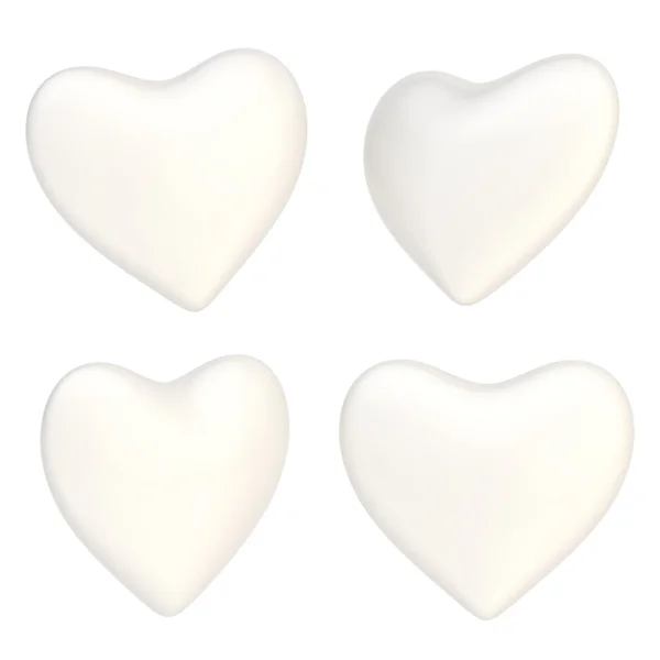 Serce kształt na białym tle — Zdjęcie stockowe