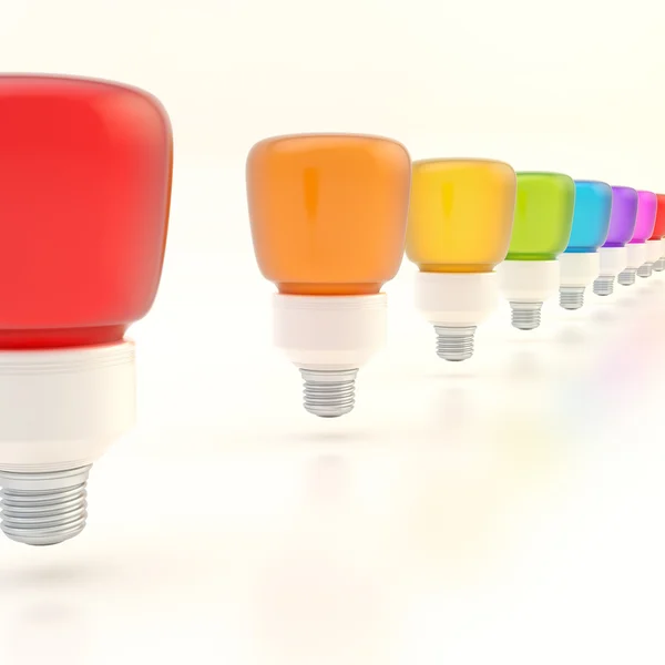 Line of light bulbs — Stock Photo, Image