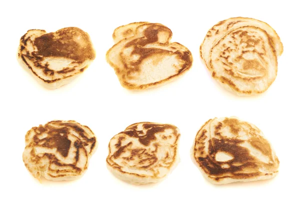 Small pancakes isolated — Stock Photo, Image