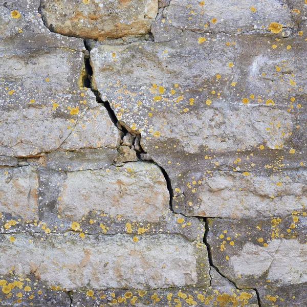 Velho fragmento de parede do castelo de tijolos — Fotografia de Stock