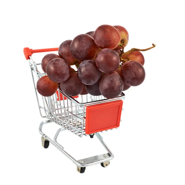 Uvas en el carrito de envío — Foto de Stock