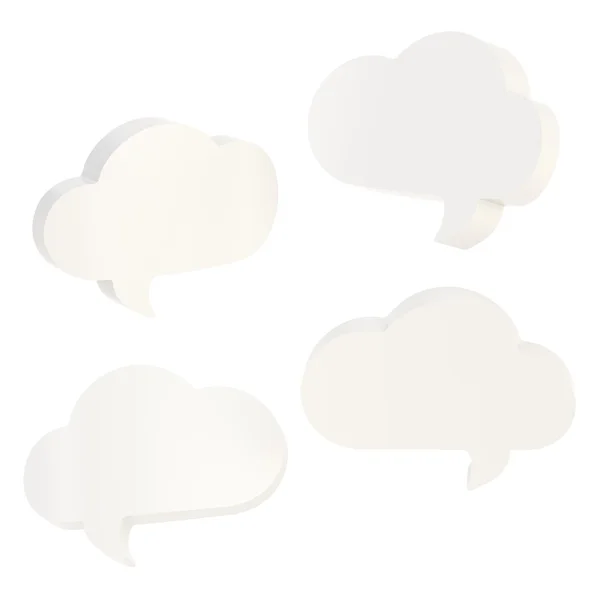 Cloud shaped text bubbles — Stock Photo, Image