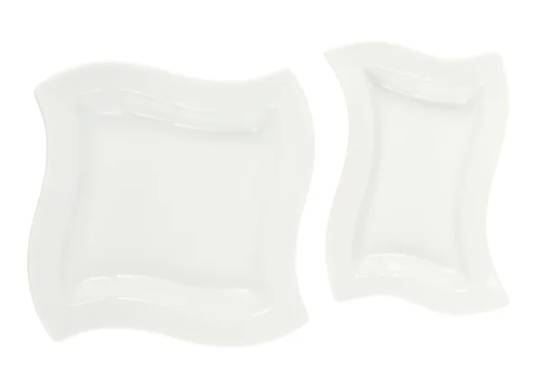 Weiße Keramikteller — Stockfoto