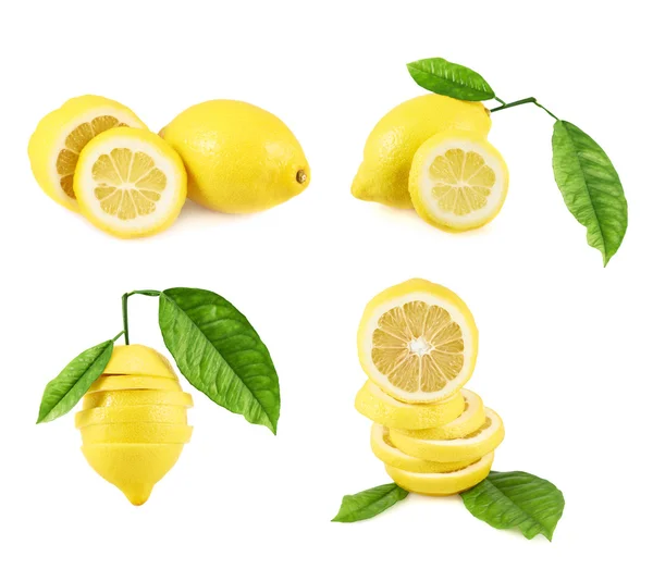 Лимонные фрукты и листья — стоковое фото