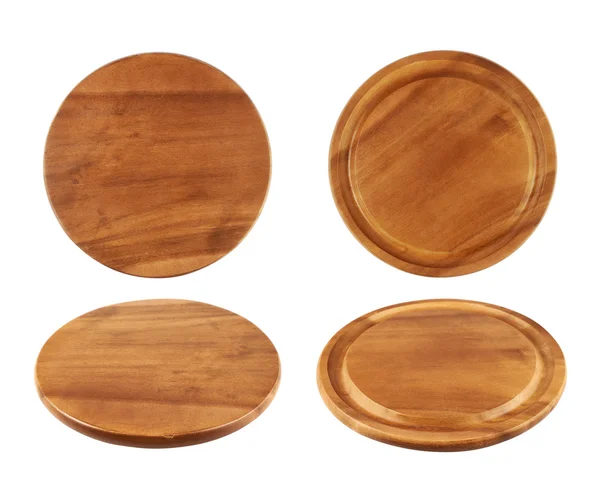 Wooden tray salver — Stock Photo, Image