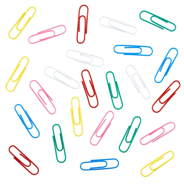 Kleurrijke paperclips — Stockfoto