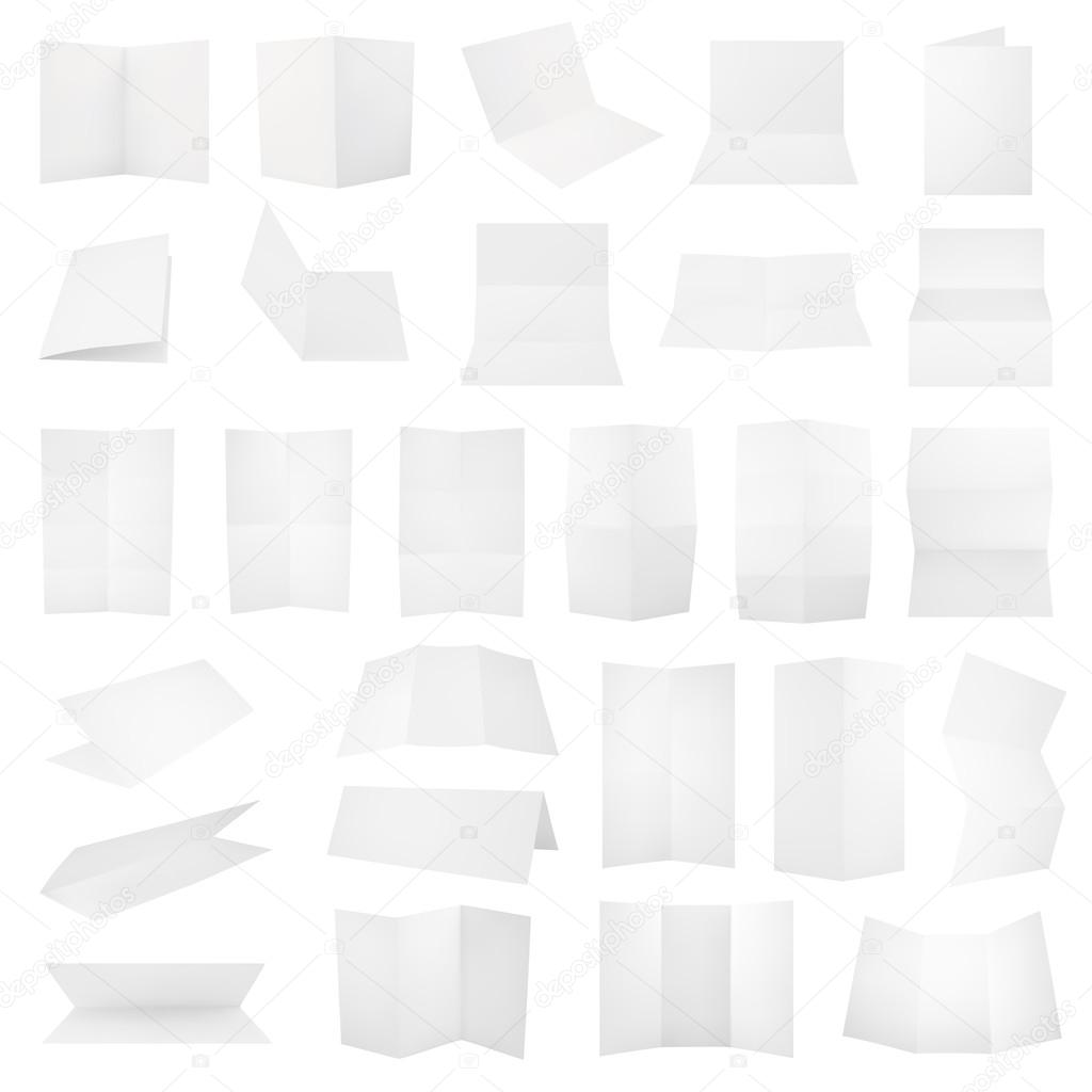 Multiple folded paper sheets