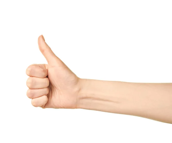 Hand thumbs up gesture — Stock Photo, Image