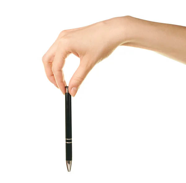 Hand holding pen — Stock Photo, Image