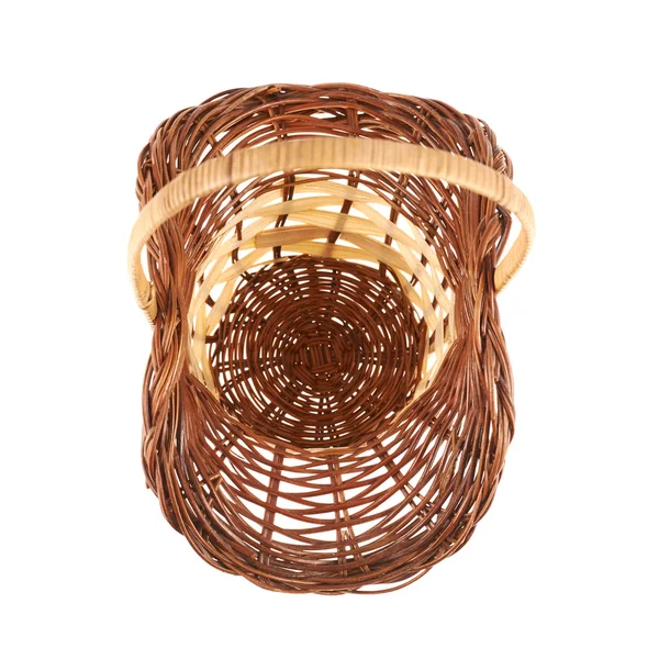 Brown wicker basket — Stock Photo, Image