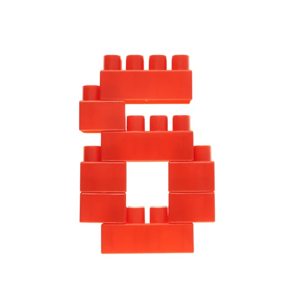Number made of bricks — Stock Photo, Image