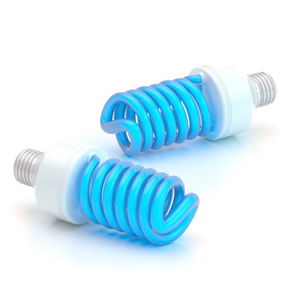 Two energy saving bulbs — Stock Photo, Image