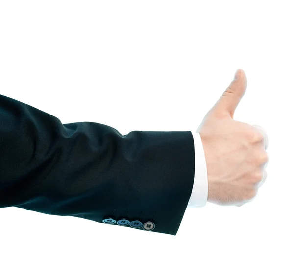Hand showing thumbs-up gesture — Stock Photo, Image