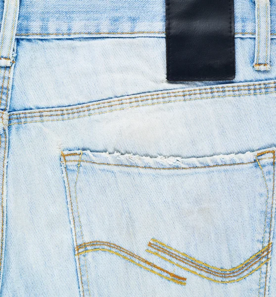 Denim jeans back pocket — Stock Photo, Image